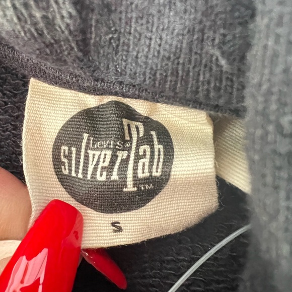 Levis Hoodie Silvertab Black Hoodie Mens Retro Levis Small - Picture 10 of 14